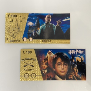 Filmthemen-Gedenkbanknoten: Harry Gold Leaf Banknote Sammlerstücke, 24k Goldfolien-Banknoten, Neuartige Geschenk-Sammlung - Product Image 3