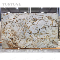 Dalle de quartzite Tostone Striking Natural Blue Roma Impression pour des meubles de salle de bain élégants et des panneaux muraux de douche décoratifs