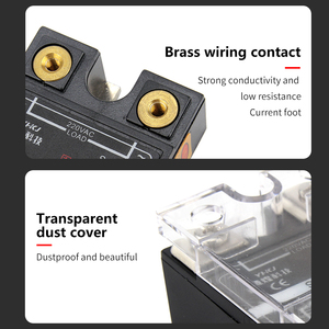 Relais à semi-conducteurs SSR - 10VA 40VA 120VA 40A régulation de tension avec couvercle anti-poussière en plastique dissipateur thermique 220v - Product Image 3