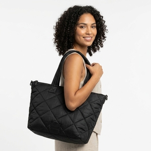 Bolso Tote Acolchado Estético <span class=keywords><strong>para</strong></span> Mujer, Gran Capacidad, Ligero, Suave, <span class=keywords><strong>para</strong></span> la Escuela, el Trabajo, Compras Diarias - Product Image 1