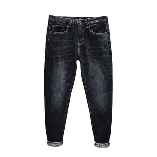 High Quality American Loose Large Straight Business Designer Black Jeans Dark Men's High-grade Large Loose