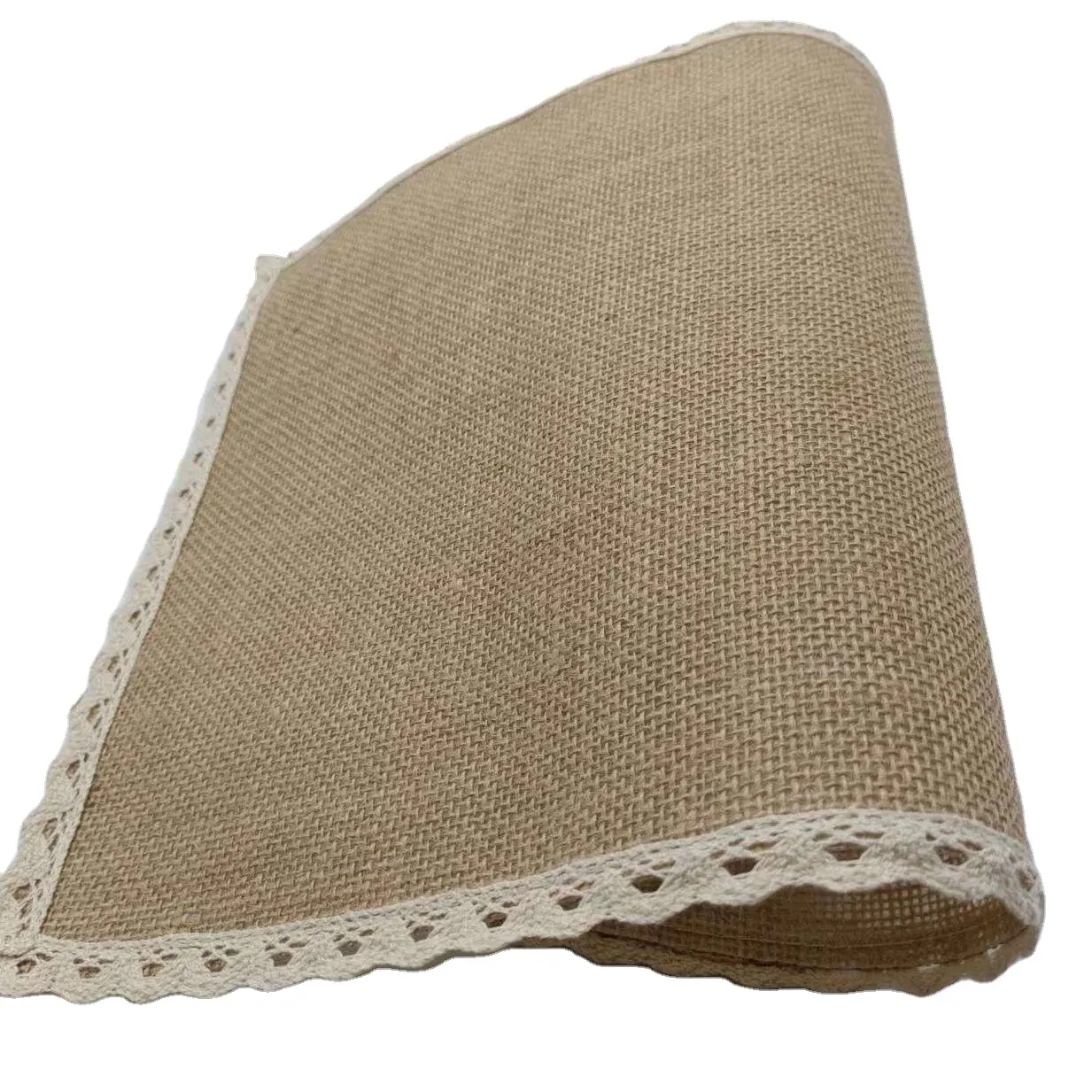 Einfache Voguet laminierte Jute-Tischdecke Fabrik Direktverkauf Jute-Tischdecke Jute-Bekleidung