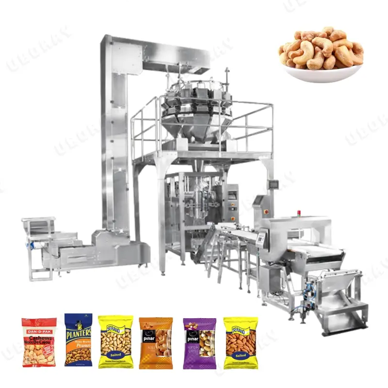Máquina de envasado de granos pequeños, bolsa automática para aperitivos, palomitas de maíz, anacardo, semillas, granos, cacahuete