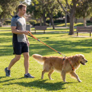 Ensemble <span class=keywords><strong>collier</strong></span> et laisse pour <span class=keywords><strong>chien</strong></span> en PVC gaufré imperméable, résistant à la déchirure, flexible, anti-emmêlement, avec clip pivotant à 360° pour l'entraînement - Product Image 5