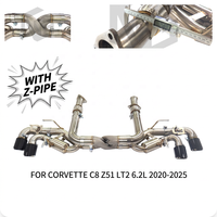 ING SUS304 Z-Pipe Valved Catback pour Corvette C8 Z51 LT2 6.2L 2020-2025 |   Vanne d'échappement OEM à quatre embouts en gros