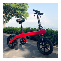 Bicicleta Eléctrica Plegable de 14 Pulgadas con Suspensión Completa, Neumáticos Anchos, Color Negro y Blanco, de Aleación, Precio de Fábrica