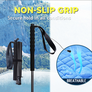 Bâtons de randonnée pliables en fibre de carbone OKHEALING T800 |   Bâtons de randonnée/camping ultra-légers et réglables - Product Image 2