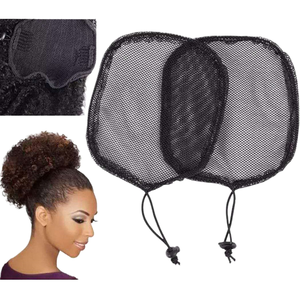 1/2/5/10 pièces Filet élastique pour <span class=keywords><strong>chignon</strong></span>, Filet <span class=keywords><strong>sans</strong></span> colle pour queue de cheval, Filet de base pour perruque - Accessoire de coiffure pour un coiffage facile - Product Image 2