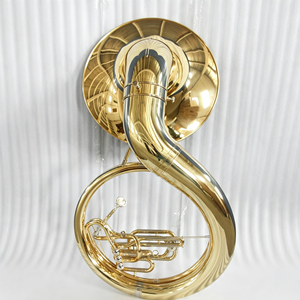 Sousaphone FSP-300 en Do de Focustyle, trompette de marche en laiton, 3 pistons SS, laque transparente, calibre 16 mm, cloche de 606 mm avec <span class=keywords><strong>double</strong></span> tuyau de réglage - Product Image 2