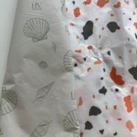 Papier d'emballage en tissu imprimé personnalisé pour chaussures vêtements revêtement simple face pour écran motif floral pour emballage cadeau