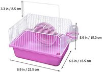 Cage de Hamster avec roue courante bouteille d'eau bassin de nourriture transporteur Portable maison souris maison Habitat pour sortir