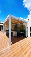 Pergola à lames orientables en aluminium de 36 m, directement de l'usine, avec toit rigide réglable, gazebo de jardin en métal, anti-rongeurs, revêtement poudré