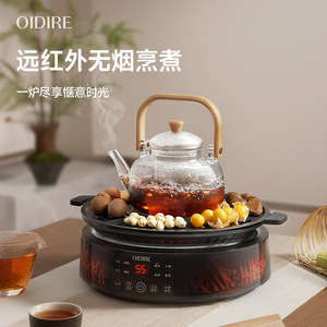 OIDIRE <b>Tea</b> <b>Maker</b> with Volcano Atmosphere Light, Health Pot, Small Smokeless <b>Tea</b> Stove for Home Use, Electric <b>Tea</b> Stove - Product Image 1