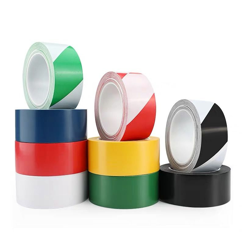 High Quality 100mm PVC Self-Adhesive Floor Marking Tape Easy Release Rubber Road Hazard Safety Caution 33m Lane Colored Warning