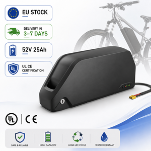 แบตเตอรี่ลิเธียมสำหรับจักรยานไฟฟ้า EU Stock 52V 25Ah พร้อมเซลล์ 50A BMS XT60 ชาร์จ 3A จอแสดงผล LED ระบบล็อคเพื่อความปลอดภัย จัดส่งรวดเร็ว - Product Image 1