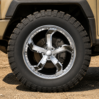Nouvelles jantes en alliage d'aluminium forgé à 5 branches, à profil profond, finition noir mat, 26 pouces, haute performance tout-terrain pour grands SUV