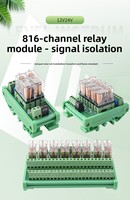 Module relais 816 canaux 12V/24V avec sortie PLC, courant nominal 5A/16A, contacts 2NO/2NF, carte de circuit intégré