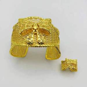 24K Gold Bowknot <b>Bracelet</b> Ring <b>Set</b> Wedding Jewelry Women's Luxury Fine Jewelry <b>Sets</b> - Product Image 4