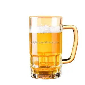 Auf Lager 12oz 14oz 16oz Oktober Festival Griff Bierglas große Kapazität schwere Basis Bierglas mit Griff