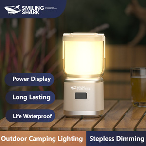 Smiling Shark <b>Camping</b> <b>Lantern</b> Rechargeable <b>LED</b> Waterproof Warm White Outdoor Lighting - Product Image 1