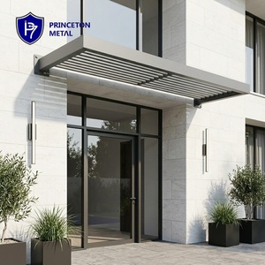 <span class=keywords><strong>Auvent</strong></span> horizontal <span class=keywords><strong>en</strong></span> aluminium thermolaqué Princeton avec persiennes, écran d'ombrage extérieur <span class=keywords><strong>pour</strong></span> véranda, <span class=keywords><strong>garage</strong></span>, ombrage extérieur - Product Image 1