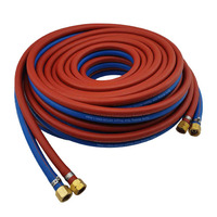 Tuyau double oxygène-acétylène en caoutchouc synthétique résistant à la chaleur et ignifuge, prix usine Chine, avec service de découpe