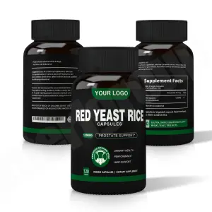 Suplemento OEM Extracto de arroz de levadura roja 1000mg Cápsulas de arroz de levadura roja para la salud del corazón