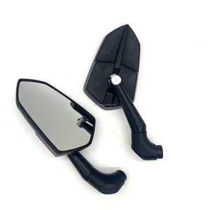 M-view M9 chất lượng cao màu đen xe máy phía trước phẳng (không biến dạng) Điều kiện Mới vật liệu hợp kim nhôm M10 chủ đề phổ quát - Product Image 2