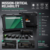 Tableta Android Resistente de 10.1 Pulgadas, 1000 Nits, Legible Bajo la Luz Solar, IP67 Impermeable, Qualcomm Quad Core, Tableta para Vehículos para Agricultura