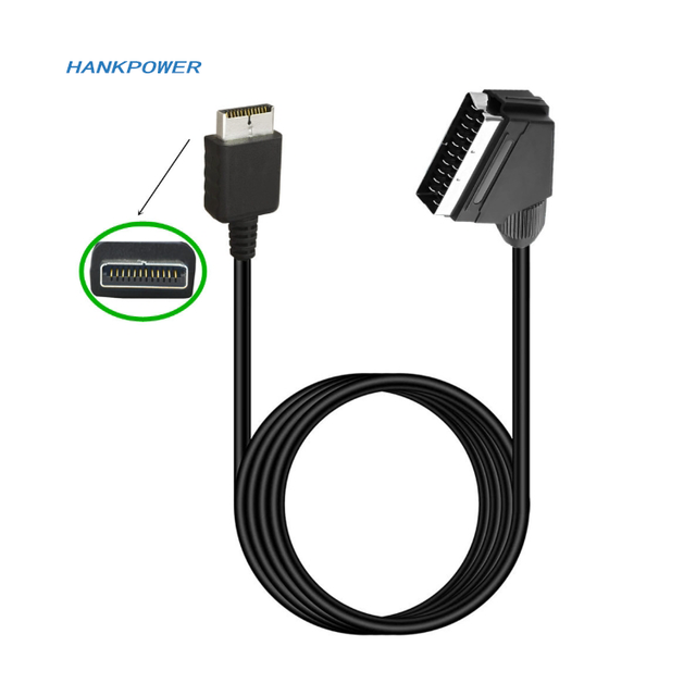 1.8m RGB Scart Cable for PS3 PS2 PS1 Adapter