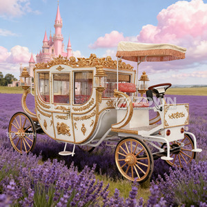 รถม้าหรูหราสง่างามสำหรับพิธีการ งานแต่งงาน ขบวนพาเหรด และธุรกิจต่างๆ ออกแบบคลาสสิกทำด้วยมือ - Product Image 4