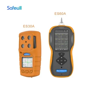 Safewill Atacado OEM portátil multi detector de gás 6 em 1 CO/CO2/O2/H2S/VOC/CH4 analisador de ozônio do ar