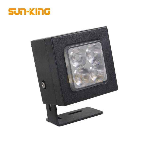 Low Voltage 24V DC Landscape Black Housing 4000K Amber Blue square Mini Spotlight 3W 4W LED Outdoor Waterproof Lighting