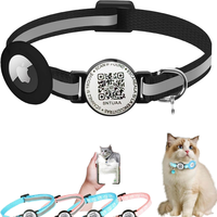 Neues Design Plastik-GPS IP67 Haustier-Airtag-Halsband mit Glocke, Anpassbarem Smart-ID-QR-Code, Personalisiertem Verstellbarem Sicherheits-Reflektorhalsband für Katzen