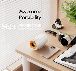 नए डिजाइन s23 मिनी एंड्रॉइड 12 सिस्टम गर्म पोर्टेबल देशी 720p lcd के नेतृत्व वाले वायरलेस लैपटॉप होम थिएटर प्रोजेक्टर - Product Image 3