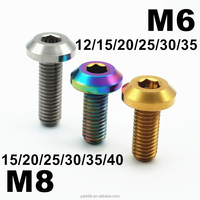 Baut OEM Titanium Berlapis Seng Baja/Kuningan Aluminium M5/M6/M8x10/12/15/20/25/30/35/40/50/60/70mm Sekrup Kepala Pan Kustom