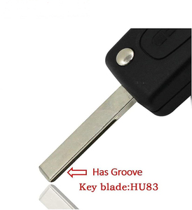 Coque de clé pliable à 3 boutons pour Citroën C2 C3 C4 C5 C6 C8, télécommande de voiture avec lame HU83 CE0536 - Product Image 4