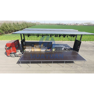 Traliccio da palcoscenico per eventi schermo a led supporto a terra per traliccio display rimorchio da palco mobile - Product Image 3