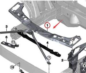 51647434544 adecuado para BMW X1 Mini 1 serie F48 F52 <span class=keywords><strong>F45</strong></span> F46 radiador travesaño superior - Product Image 5