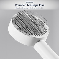 Brosse autonettoyante pour animaux de compagnie, peigne de toilettage pour chats et chiens à libération rapide des poils, outil anti-chute en acier inoxydable