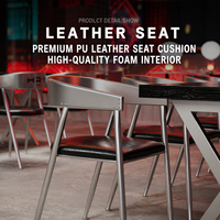 Ensemble de table et chaises de bar industrielles modernes avec plateau en bois et structure en fer, mobilier commercial durable pour hôtel et salon de pub