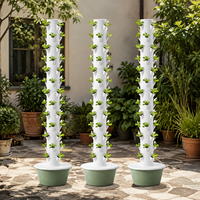 Tour hydroponique verticale à 13 niveaux pour jardinage intérieur avec pompe de circulation d'eau pour les cultivateurs à domicile