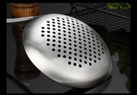 Manche en bois Friture Spatule Langue Cuillère En Acier Inoxydable BBQ Viande Fourchette Passoire Maison Marmites Ensemble Cuisine Accessoires