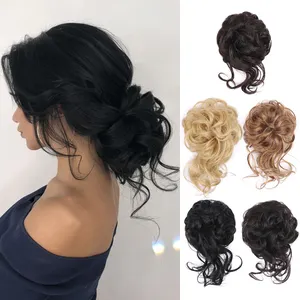 Alileader Vrouwen Lange Zachte Pluizige Natuurlijke Octopus Haarknot Bloem Synthetisch Rommelig Haar Lange Staart Vals Haar Chignon