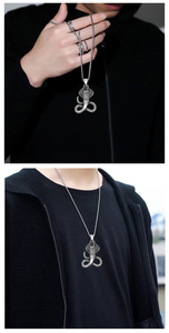 Grosir modis ular ular ular kalung Choker Hip Hop Punk <span class=keywords><strong>Retro</strong></span> pria dan wanita paduan kalung - Product Image 5