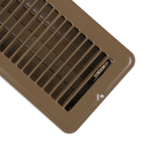 브라운 스탬프 스틸 바닥 등록 Louvered 공기 공급 댐퍼 - Product Image 2