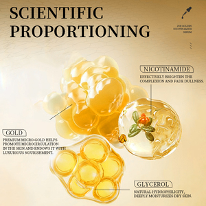 Serum Wajah Pencerah Kulit Anti Penuaan 24K dengan Vitamin C, Asam Hialuronat & Minyak <span class=keywords><strong>Argan</strong></span> untuk Flek Hitam & Garis Halus - Product Image 4