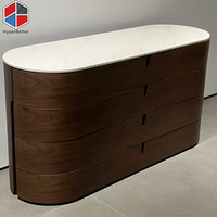 Français Design Art Élégant Luxe Multi-fonction Marbre Top Restaurant Buffet Restaurant Meubles Buffet Design