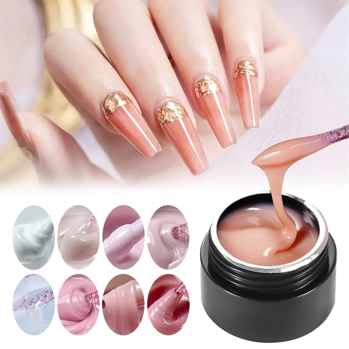 Ncube nuovo arrivo 15ml 9 colori Gel di estensione a freddo per Nail Art professionale Salon Nail Supplies Builder smalto Gel per unghie