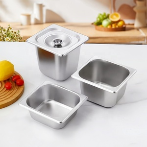 Acier inoxydable Plusieurs tailles GN Pan Hôtel <span class=keywords><strong>Restaurant</strong></span> Traiteur Buffet <span class=keywords><strong>Gastronomique</strong></span> Équipement Chafing Dish Insert Food Cassers - Product Image 6